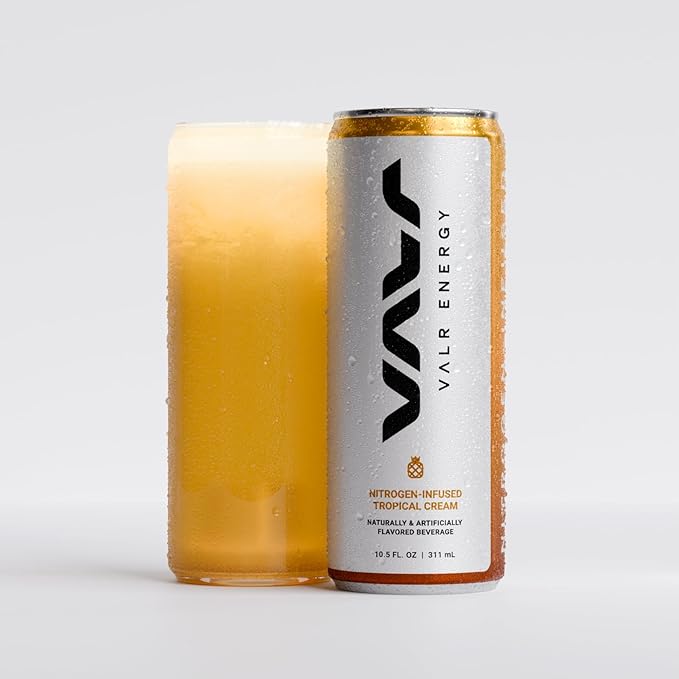 VALR Energy | Nitrogen-Infused Energy Drink | 175mg Natural Caffeine from Green Tea | Pre-Workout Performance with Amino Acids &amp Antioxidants | Gluten-Free &amp Vegan | (10.5 FL. OZ. ) (10.5 FL.