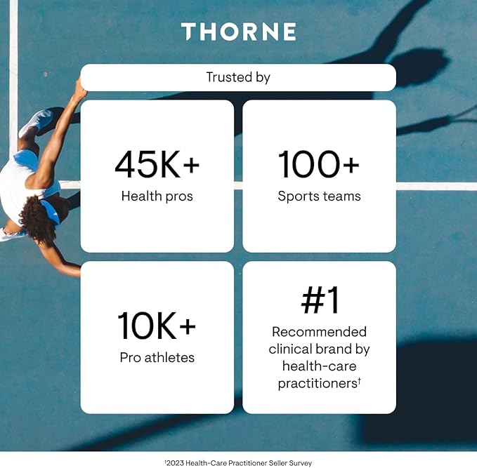 THORNE - Leaky Gut Support (Formerly EnteroMend) - Gut Health Supplement - Supports Optimal Digestive Function &amp Bowel Regularity* - NSF Certified for Sport - Orange Vanilla Flavor - 30 Servings