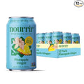 Nourrir Sparkling Pineapple Ginger Juice Real Fruit Tropical Zest &amp Spiced Warmth Non-GMO Gluten-Free Non-Alcoholic 90 cals 0g Added Sugar (12-Pack)