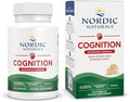 Nordic Naturals Cognition Mushroom Complex Unflavored - 60 Capsules - Brain Memory &amp Mood Support - Blend of Lion’s Mane Mushroom &amp Bacopa Extract - Non-GMO - Certified Vegan - 30 Servings