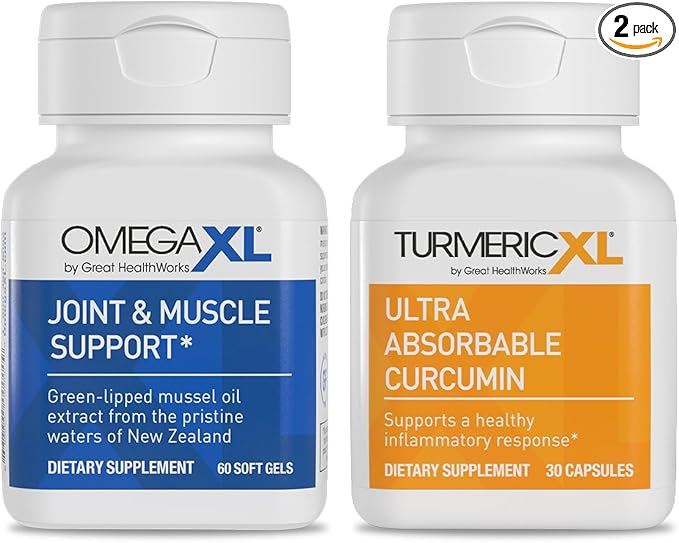 OmegaXL Powerful Joint and Muscle Support Supplement (60 Count) &amp TurmericXL (30 Count)