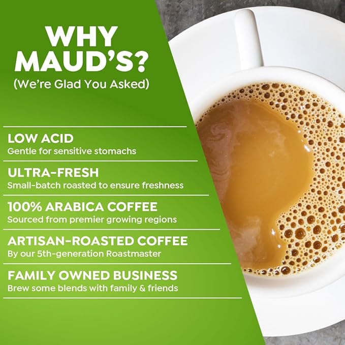 Maud's Decaf Donut Shop Coffee Pods 100 ct Decaffeinated Light Roast Coffee in Single Serve Pods – 100% Arabica Beans Compatible with Keurig K Cups Maker