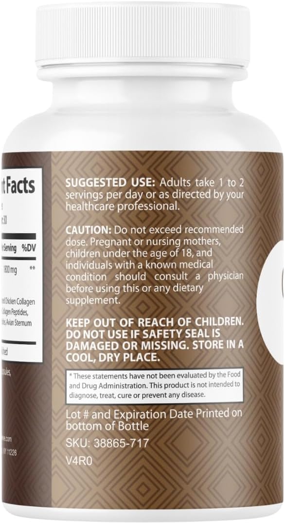 Collagen Ultra Complex Types I II III V &amp X Multi Collagen Protein Peptides Supports Hair Skin &amp Nails - Joint Support Pure Hydrolyzed Collagen Peptides Supplement 90 Capsules (3)