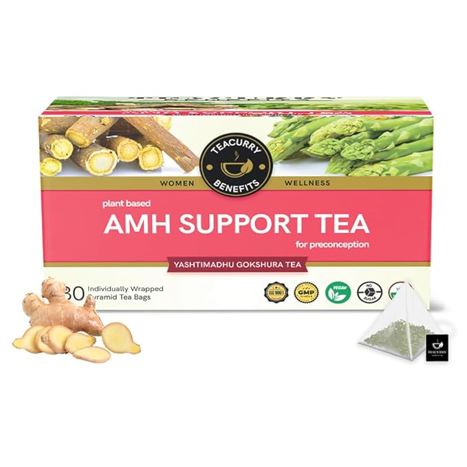 AMH Support Tea For Women - (1 Month Pack 30 Tea Bags) - Helps in boosting AMH women support tea