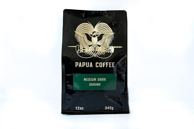 Papua Ground Medium Dark Roast Coffee (12oz)