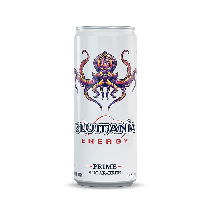 BLUMANIA ENERGY – PRIME SUGAR-FREE 8.4 Oz (Pack of 24) No Jitters No Preservatives