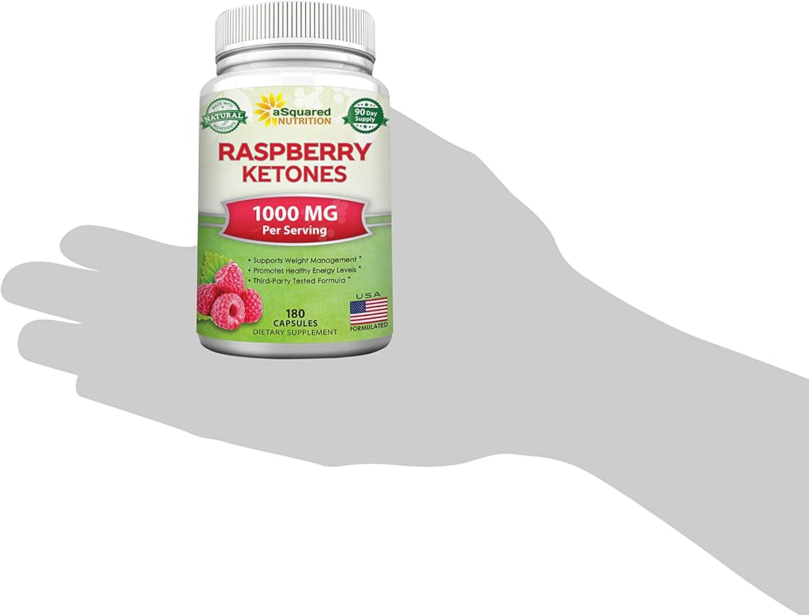 aSquared Nutrition Natural Raspberry Ketones 1000mg-180 Capsules-Weight Loss Supplement Max Strength Plus Appetite Suppressant Diet Pills Premium Lean Health Powder to Boost Pure Energy &amp Metabo
