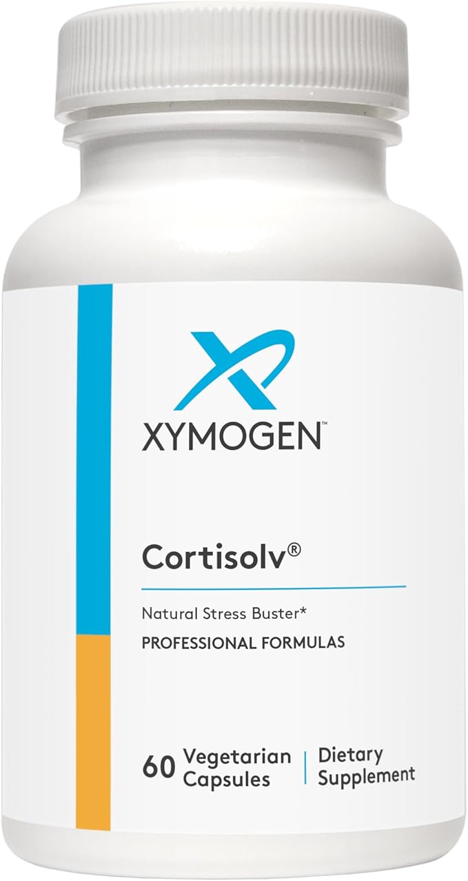 XYMOGEN Cortisolv Cortisol Supplement - Ashwagandha Supplement with L Theanine to Support Healthy Cortisol Levels Energy Relaxation and Mental Clarity (60 Capsules)