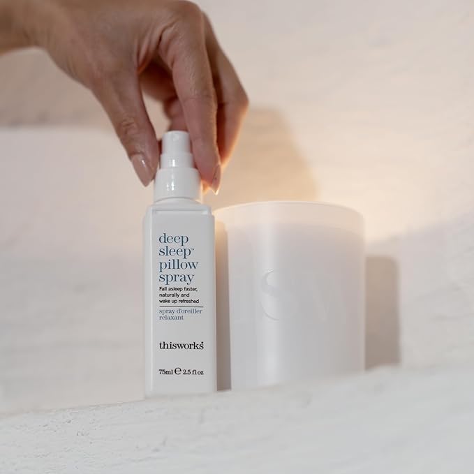This Works Deep Sleep Pillow Spray with Lavender Vetivert &amp Chamomile – Natural Aromatherapy Sleep Mist for Bedtime Relaxation 75ml / 2.5 fl oz