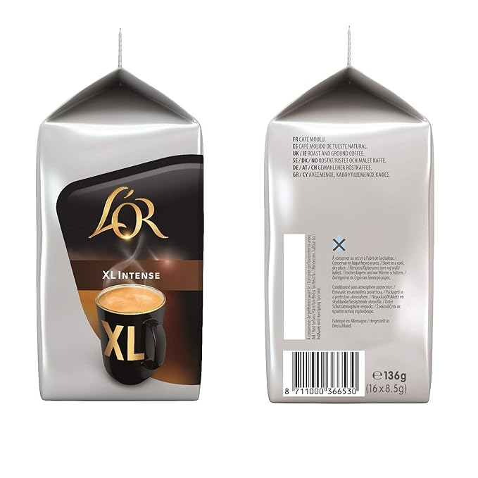 Tassimo Coffee L'OR XL Selection - L'OR Classique XL &amp Intense XL - 5 Packs (80 Servings)