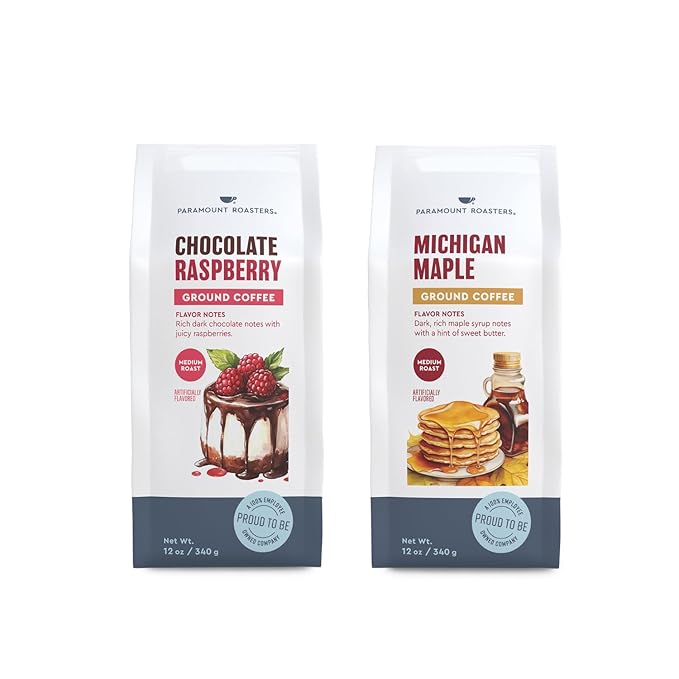 Chocolate Raspberry and Michigan Maple Grove Ground Coffee Bundle