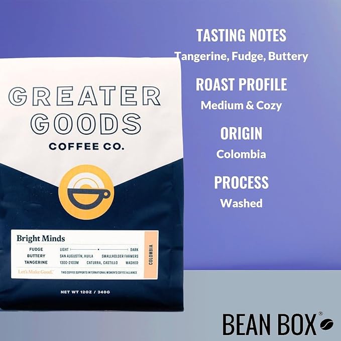 Bean Box Sampler - Roasted by Greater Goods Co. 2-Pack Freshly Ground Coffee Gourmet Coffee