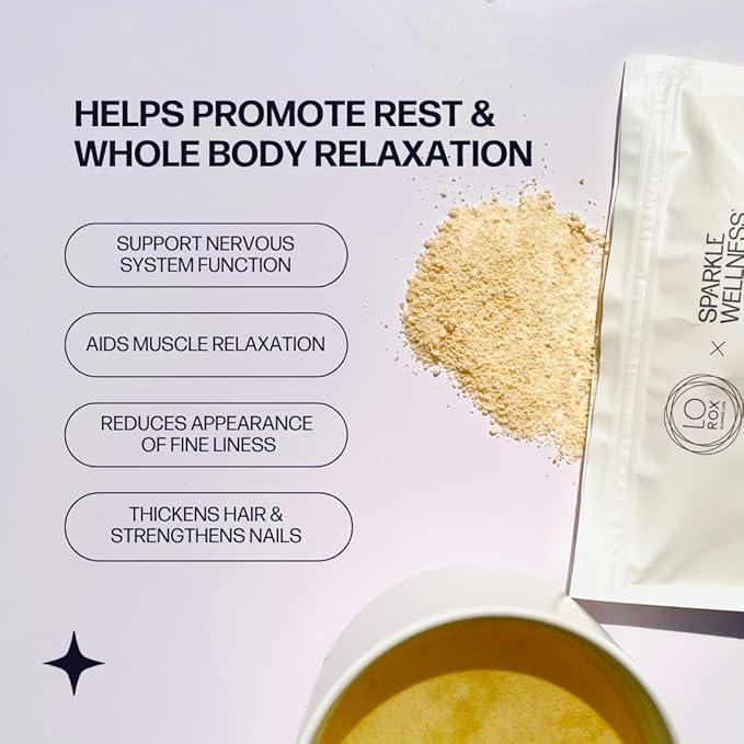 Collagen + Magnesium | VERISOL Bioactive Collagen Peptides Magnesium Glycinate &amp Taurate Salts | Lauren Roxburgh Rest + Restore | Calming Nightly Beauty Routine (No Flavor) [30 Serves]