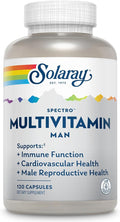 SOLARAY Spectro Multivitamin for Men - Cellular Energy Heart Health Immune Support - 45 Vitamins and Minerals w/Vitamin A Vitamin C D Zinc Digestive Enzymes CoQ10 60-Day Guarantee 30 Serv.