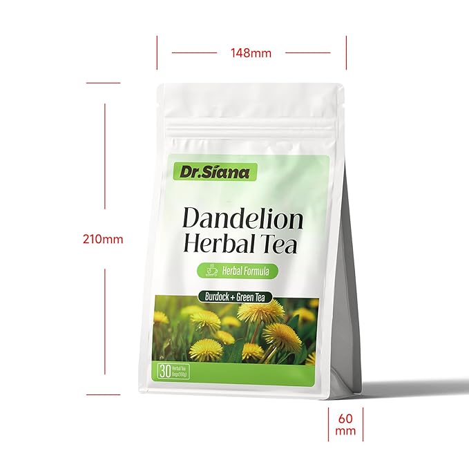 Dr.Siana Burdock Root Tea &amp Green Tea5g x 30 Teabags - Premium Natural Herbal Tea Support Digestive Function