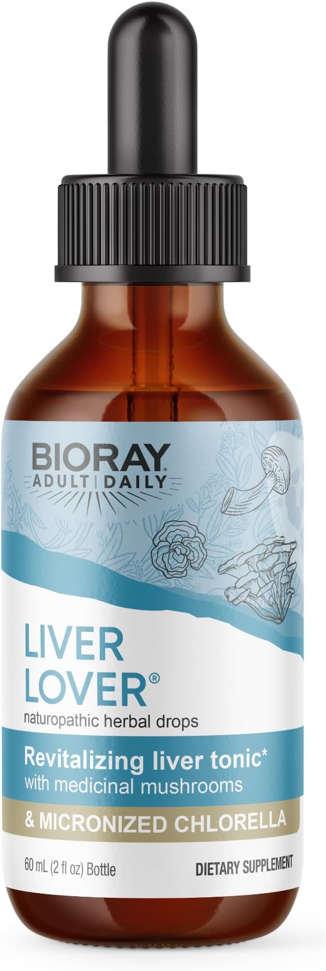 BIORAY Daily Liver Lover - 2 fl oz - Supports the Liver &amp Adrenals - Non-GMO Vegan Gluten Free