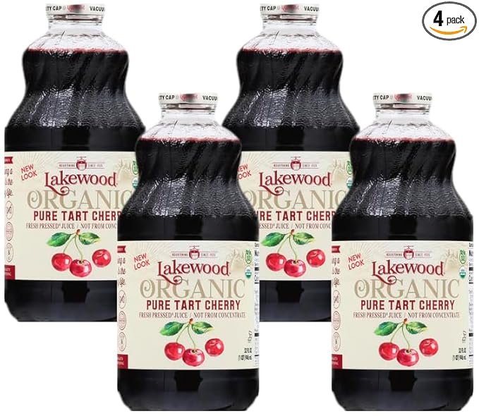Lakewood Organic Pure Cherry Tart Juice 32 oz (Pack of 4)