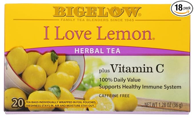 Bigelow Herbal Tea I Love Lemon 20 BAG (Pack of 18)18