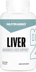 NutraBio Liver Supplement- Advanced Liver Support with Antioxidants Milk Thistle Liver Detox Glutathione Tudca- Promotes Liver Cleanse Detox and Repair- 90 Capsules