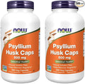 NOW Foods Psyllium Husk 500mg 500 Capsule (2 Pack)