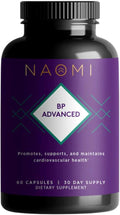 NAOMI BP Advanced Potent Ingredients for Blood Flow and Circulation Endothelial Function Supports Cardiovascular and Arterial Health 1000mg Olive Leaf Extract 180mcg Vitamin K2 (Small 60 Count)
