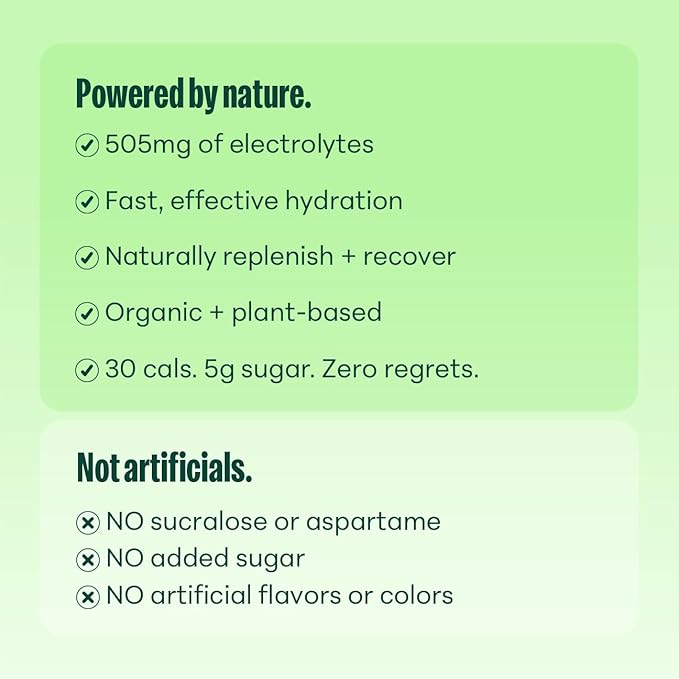 NOOMA Organic Electrolyte Sports Drink | Electrolyte Drink with Organic Coconut Water | Workout Hydration Drink with No Added Sugar | 30 Calories | Pack of 12 Sports Drinks (16.9oz) | Chocolate Mint