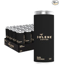 Jolene Coffee – Black Cold Brew | 8oz Cans | Smooth Bold Dairy-Free Gluten-Free Non-GMO (12 Cans Black Cold Brew)