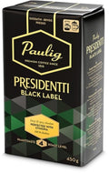 Paulig Presidentti - President - Gold Label - Black - Original - Finnish - Premium - Dark Roast - Fine Grind - Filter Ground Coffee - Bag 450g