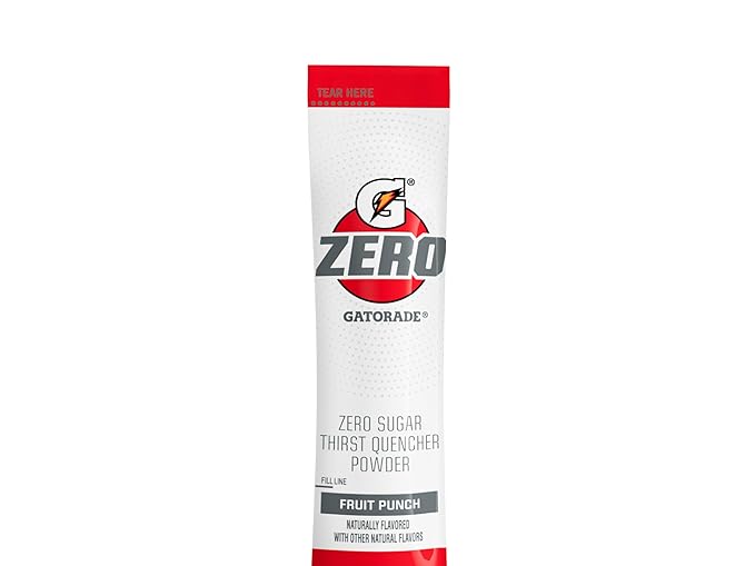 G Zero Thirst Quencher Powder Packets 0.10 oz Individual Packets (40 Count) (Fruit Punch)
