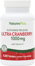 NaturesPlus Ultra Cranberry Sustained Release - 1000mg 120 Tablets - with Vitamin C - Vegetarian Gluten Free - 60 Servings