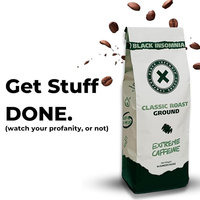 Black Insomnia Coffee - Ground - Extreme Caffeine Variety Bundle - The Strongest Coffee in the World - 1lb Each