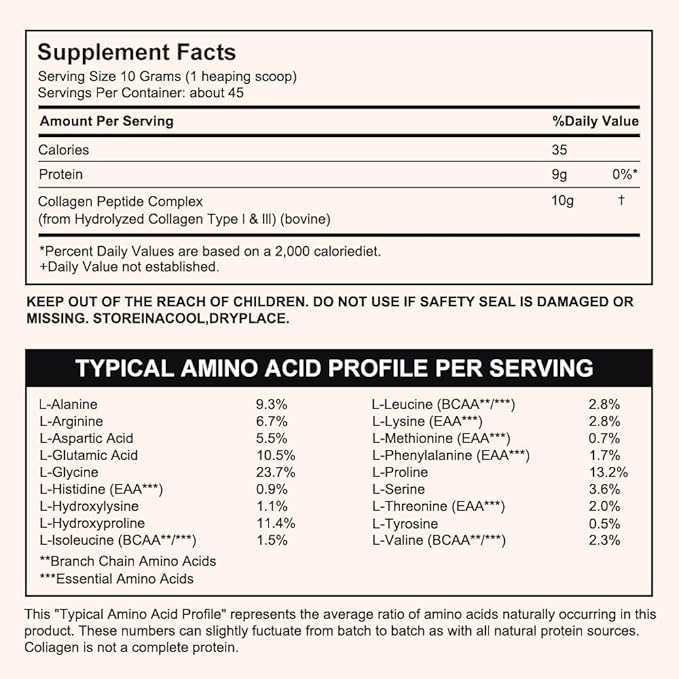 Hydrolyzed Collagen Peptide Powder+Calcium Magnesium