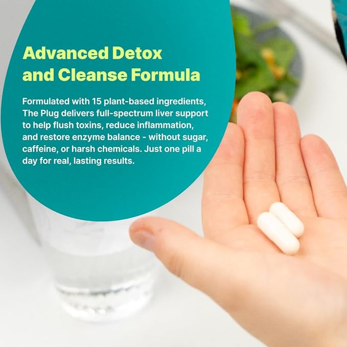 The Plug Liver Cleanse Detox &amp Repair Milk Thistle (Silymarin) Turmeric Dandelion Root &amp Vitamin B– Herbal Capsules for Liver Digestive &amp Immune Support – Non-GMO Gluten-Free Kosher –