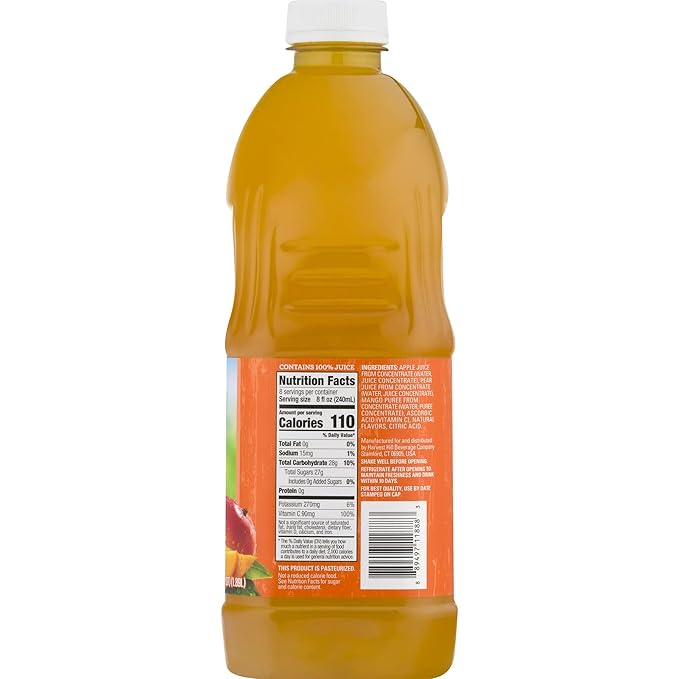 Juicy Juice Mango 100% Juice Two 64 Fl Ounce Bottles No Sugar Added Drink Vitamin C 2 Pack by ZIUU