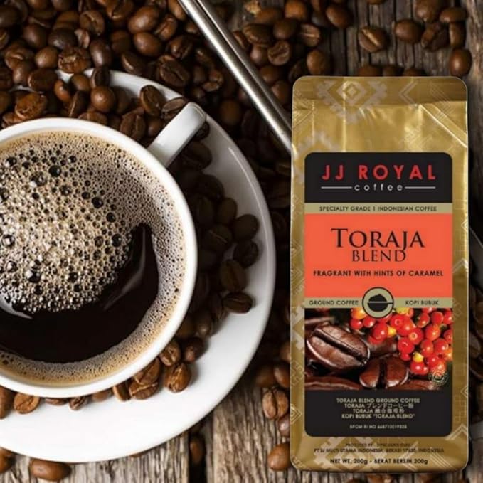 JJ Royal Coffee Toraja Blend 200g Ground Coffee (Pack of 2)