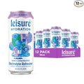 Leisure Hydration Non-Carbonated Electrolyte Refresher Wild Blueberry Flavor - Low Sugar Nutrient Enhanced Water Beverage - Get The Best Hydration Packed w/ Magnesium &amp Ashwagandha For Mood &amp