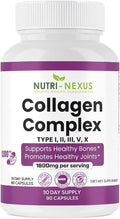 Multi Collagen Peptides Types I II III V &amp X – Hydrolyzed Bovine Collagen Capsules -Supports Skin Hair &amp Nail Wellness – Collagen Supplement for Women &amp Men