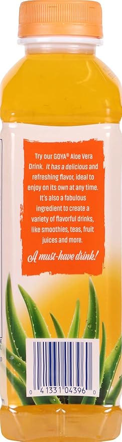Goya Foods Aloe Vera Drink With Mango Flavor 16.9 Fl Oz (Pack of 12)