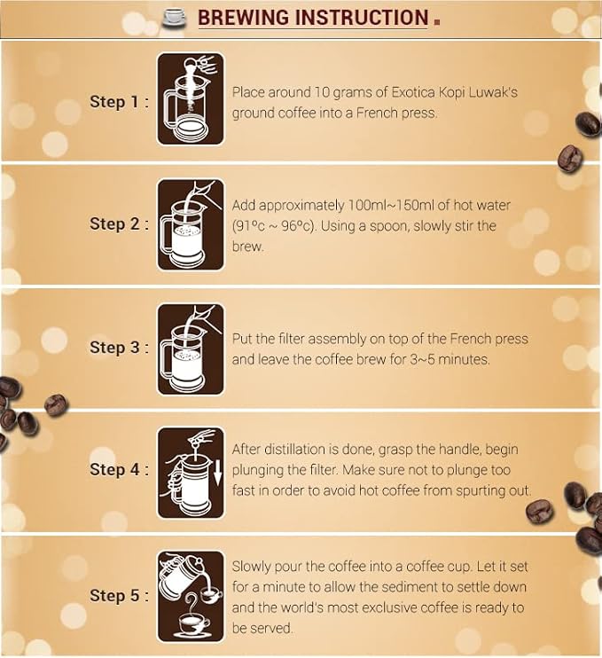 100% Wild Genuine Kopi Luwak Specialty Arabica Ground Gourmet Civet Coffee (100g)-Cruelty-free