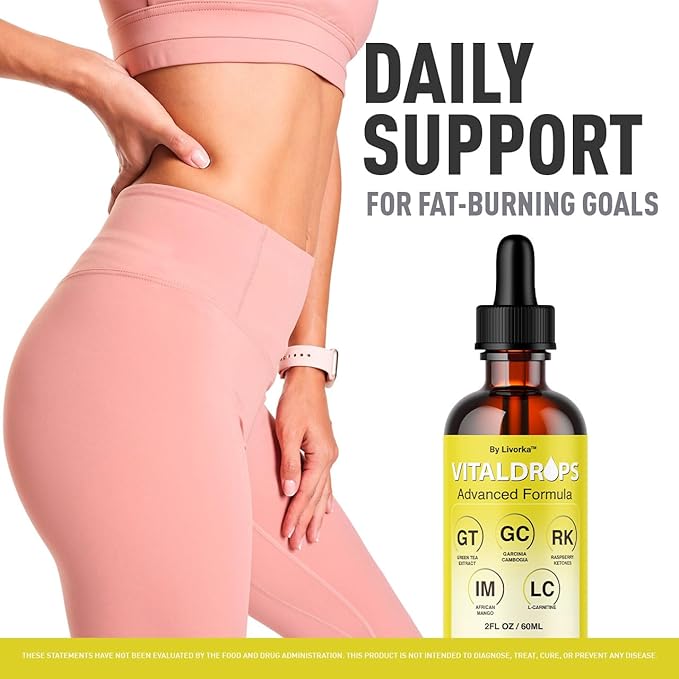 Vital Drops - Official Vital Drops Advanced Formula VitalDrops Daily Premium Liquid Supplement Support All Natural Multivitamin for Overall Health &amp Wellness 1 Bottle for 1 Month