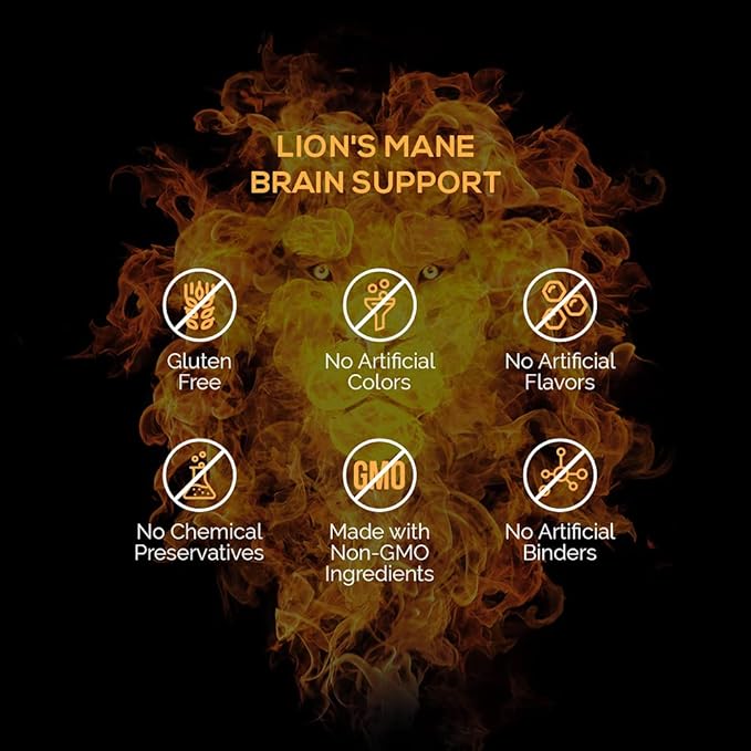 Intelligent Labs Lion’s Mane Mushroom Capsules Extracted from The Fruiting Bodies of Hericium Erinaceus Minimum 25% Beta Glucans No Grain Fillers 2-Month Supply