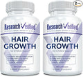 Research Verified Hair Growth Support - with Biotin DHT Blockers &amp Vitamins - Hair Growth and Hair Loss Prevention - 360 Capsules - 6 Month Supply