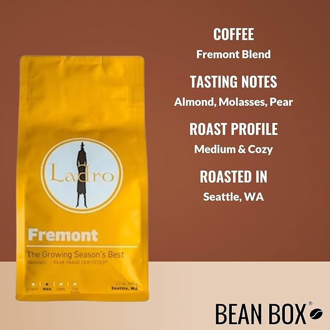 Fremont Blend - Roasted by Ladro Roasting - Freshly Ground Coffee - 12 Ounce Bag
