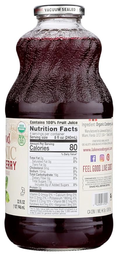Lakewood Cranberry Juice 48x 32OZ