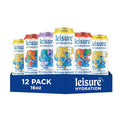 Leisure Hydration Non-Carbonated Electrolyte Refresher Variety Pack - Low Sugar Nutrient Enhanced Water Beverage - Get The Best Hydration Packed w/ Magnesium &amp Ashwagandha For Mood &amp Stress S