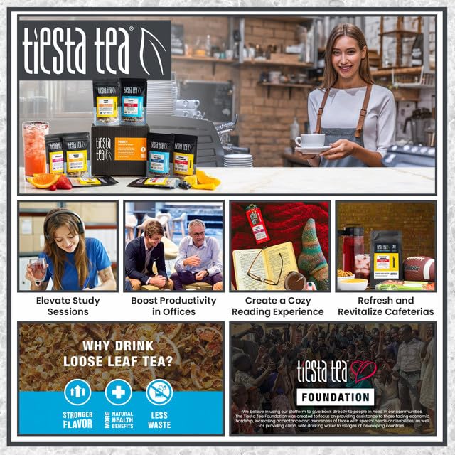 Tiesta Tea - Herbal &amp Rooibos Tea Sampler Dry Flight Set Loose Leaf No Caffeine Blend Makes Hot &amp Iced Assorted Herbal Rooibos Fruit Blends &amp More 8 Resealable Sample Pouches