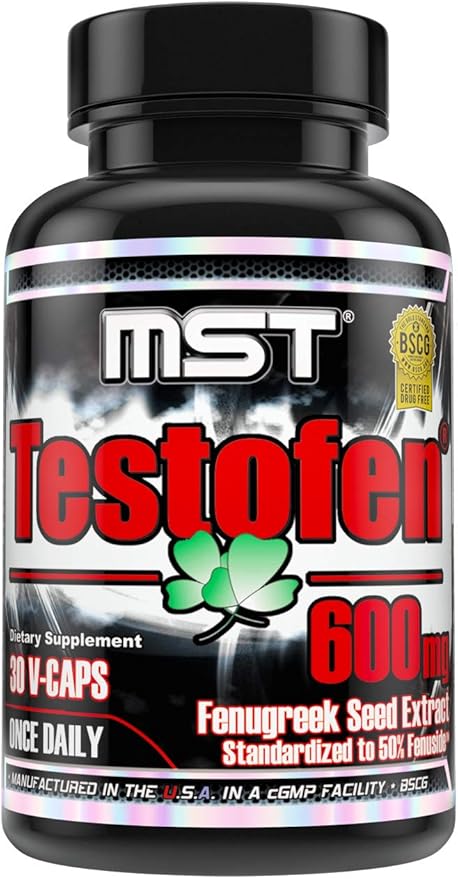 MST Testofen Fenugreek Seed Extract Standardized to 50% Fenuside™ 600mg 30 Count BSCG Certified Drug Free