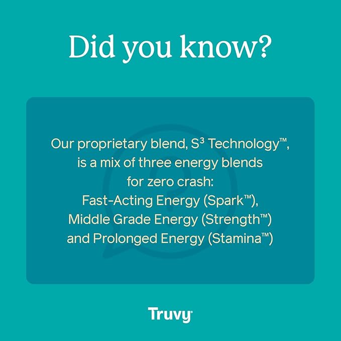 Truvy Boost Drink Variety Pack | 30 Stick Packs | Long-Lasting Energy Drink Mix with S³ Technology | Clean Focus and Vitality Support | Supports Clarity Endurance and Metabolism