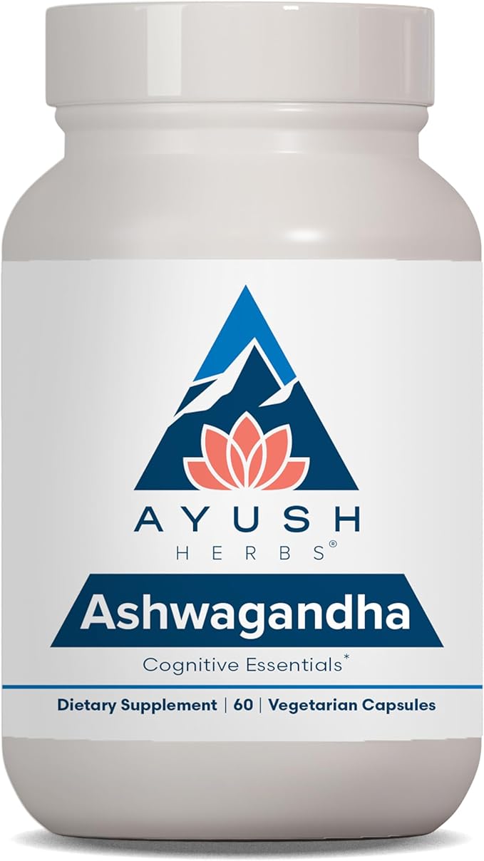 Ayush Herbs Ashwagandha Capsules - Ashwagandha for Men &amp Women Ashwagandha Supplements Pure Ashwagandha Root Powder for Stress 500mg per Pill - 60 Servings