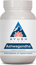 Ayush Herbs Ashwagandha Capsules - Ashwagandha for Men &amp Women Ashwagandha Supplements Pure Ashwagandha Root Powder for Stress 500mg per Pill - 60 Servings